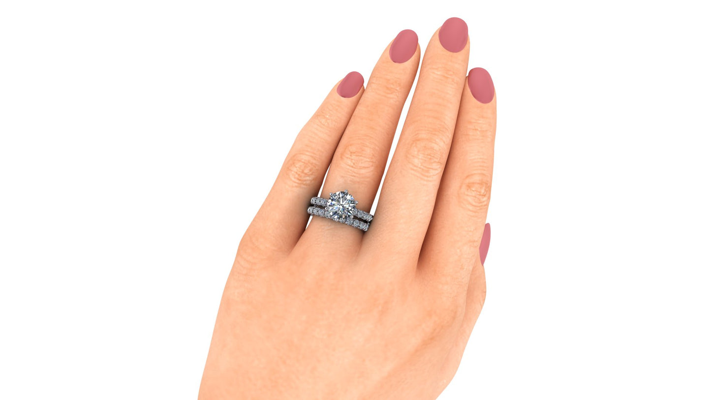 Lab-Grown Diamond French-Set Wedding Band