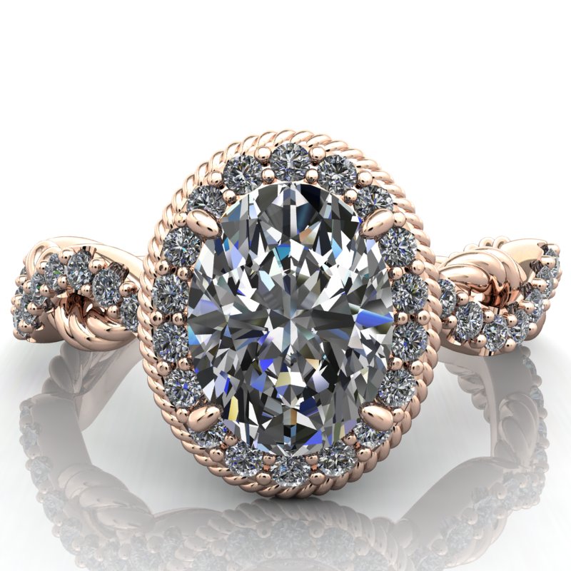 Elizabeth Halo - Oval Cut - I Forever Do