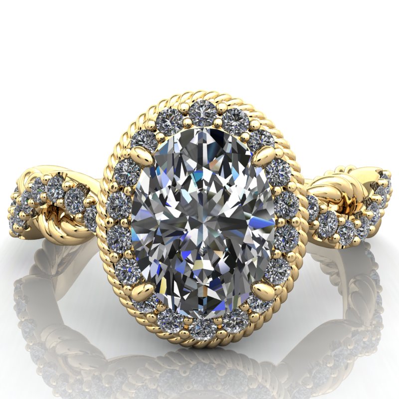 Elizabeth Halo - Oval Cut - I Forever Do