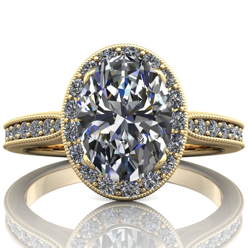 Isabella Halo - Oval Cut