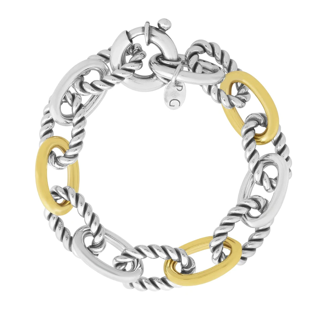 Silver Italian Cable Paperclip Bracelet