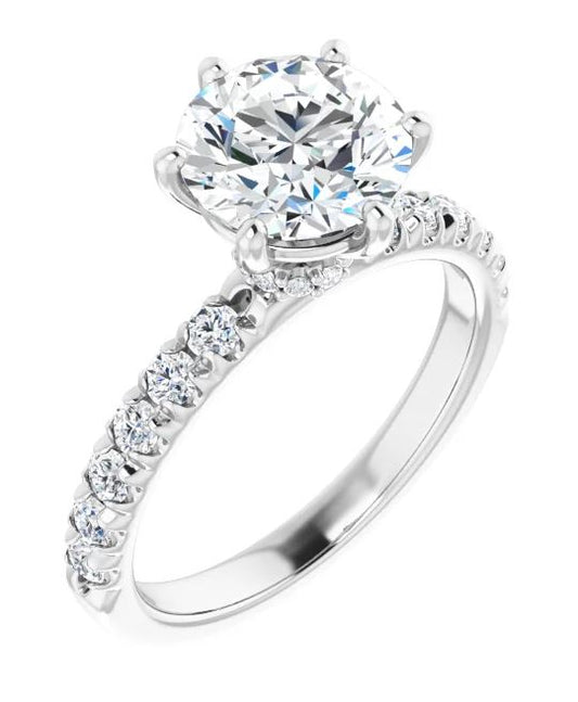 Lab-Grown Diamond Hidden Halo Engagement Ring