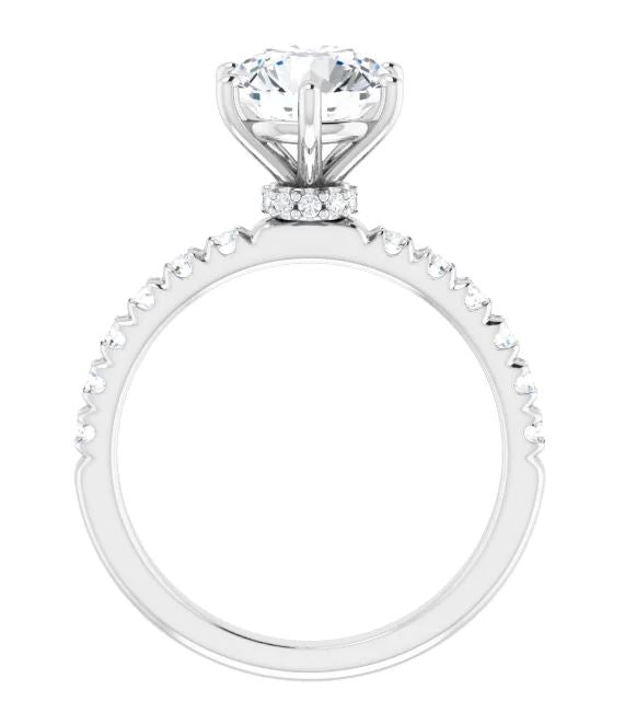 Lab-Grown Diamond Hidden Halo Engagement Ring