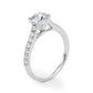 Cathedral Round Brilliant Cut Engagement Ring