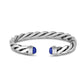 Men's Sterling Silver Lapis Cable Bracelet
