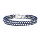 Sterling Silver Men's Blue Cord Bracelet