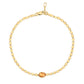 14K Gold Mirrored Chain with Choice of Gemstone