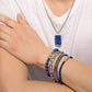 Sterling Silver Men's Blue Cord Bracelet