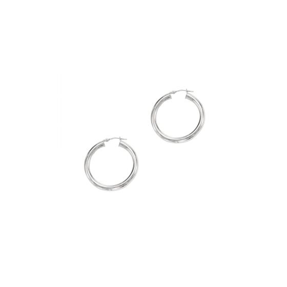 14K Gold 4x30mm Hoops