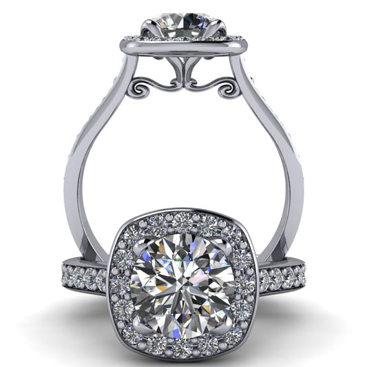 Luciana Halo - Round Brilliant Cut w/ Cushion Halo - I Forever Do