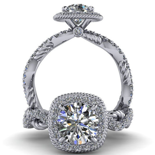 Elizabeth Halo - Round Brilliant Cut w/ Cushion Halo - I Forever Do