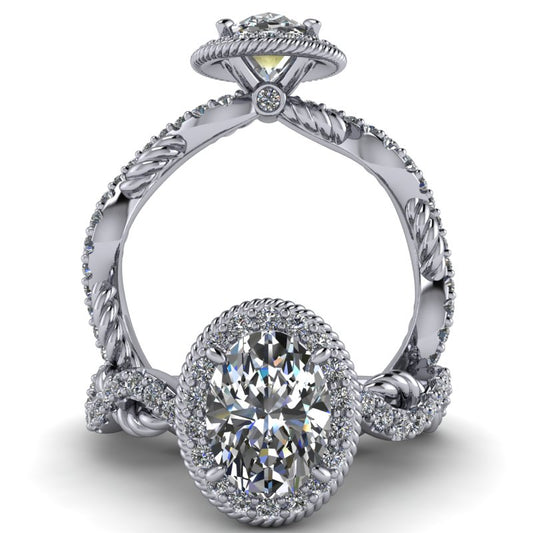 Elizabeth Halo - Oval Cut - I Forever Do