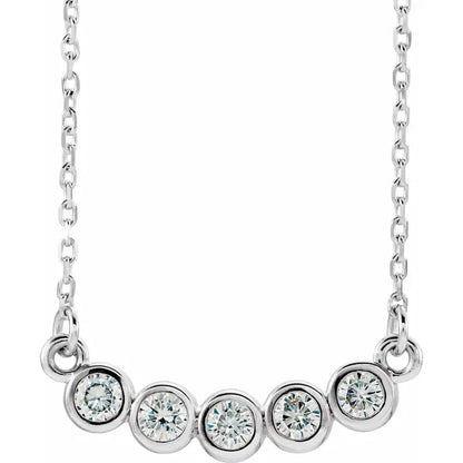 Bezel Design Bar Necklace