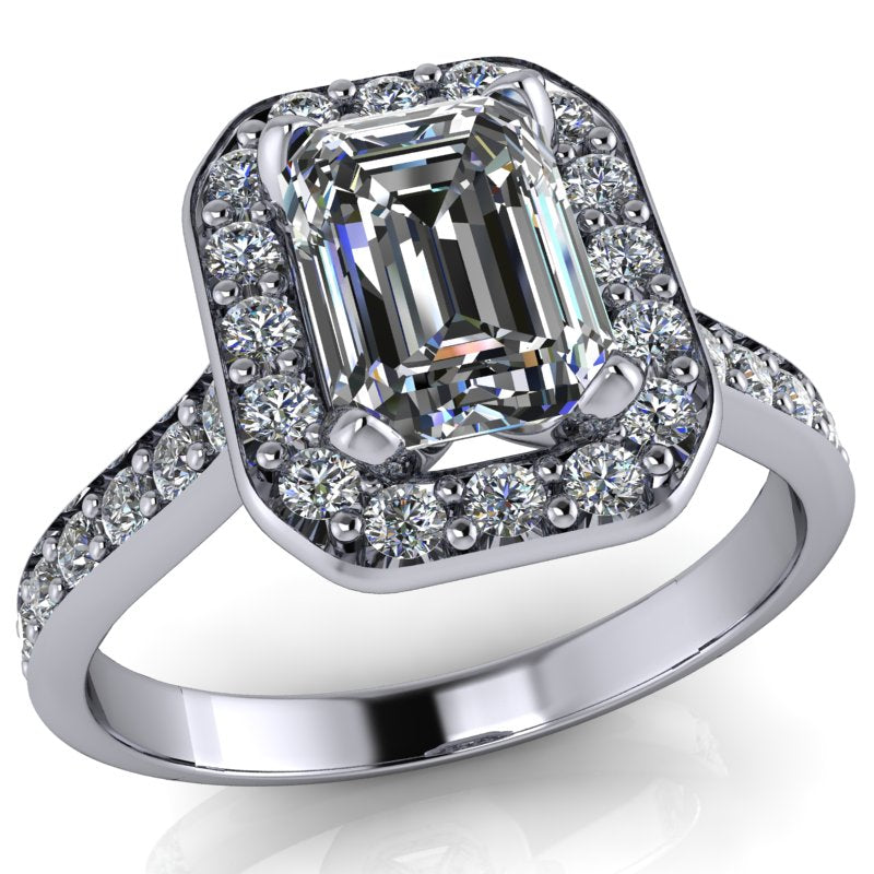 Luciana Halo - Emerald or Radiant Cut - I Forever Do