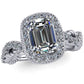 Elizabeth Halo - Emerald or Radiant Cut - I Forever Do