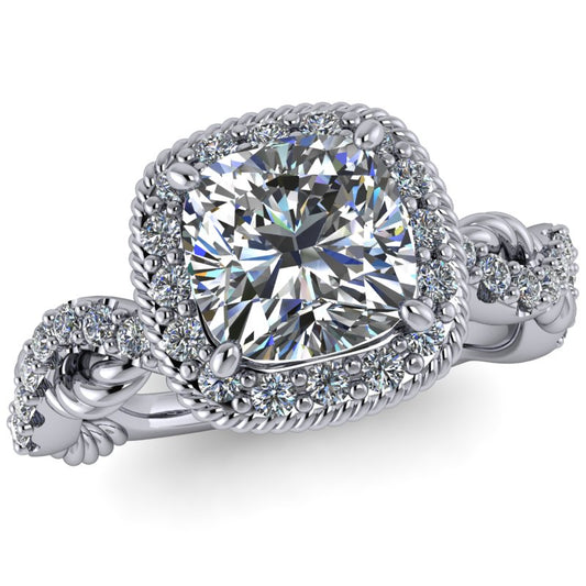 Elizabeth Halo - Cushion or Assher Cut - I Forever Do