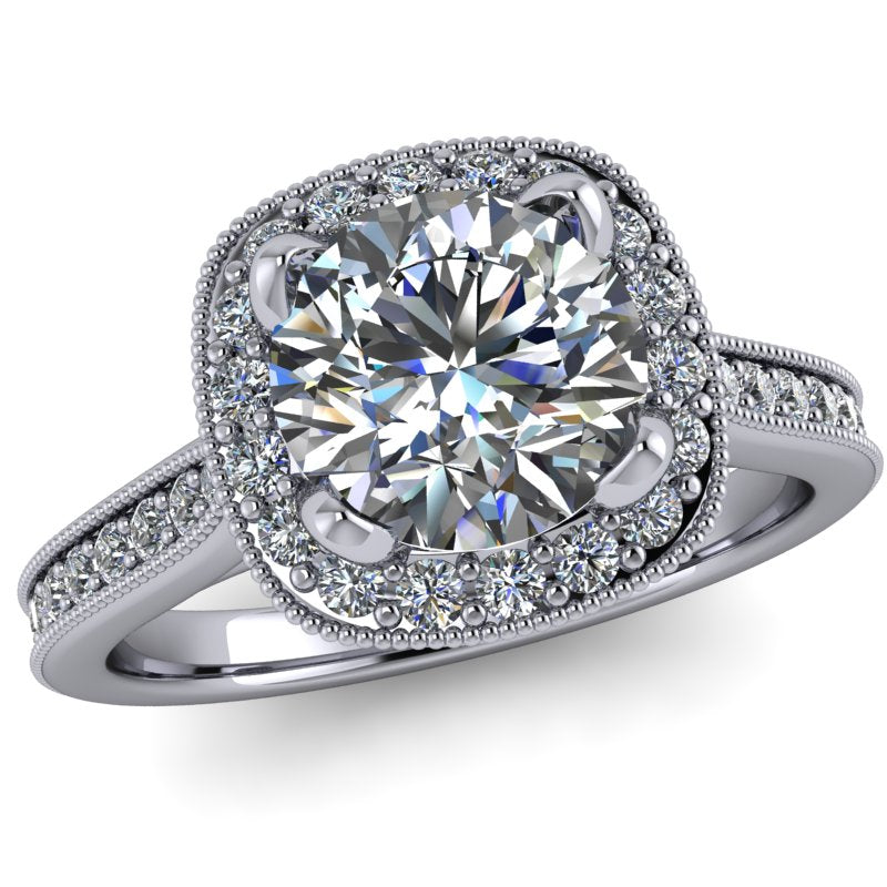 Isabella - Round Brilliant Cut w/ Cushion Halo - I Forever Do