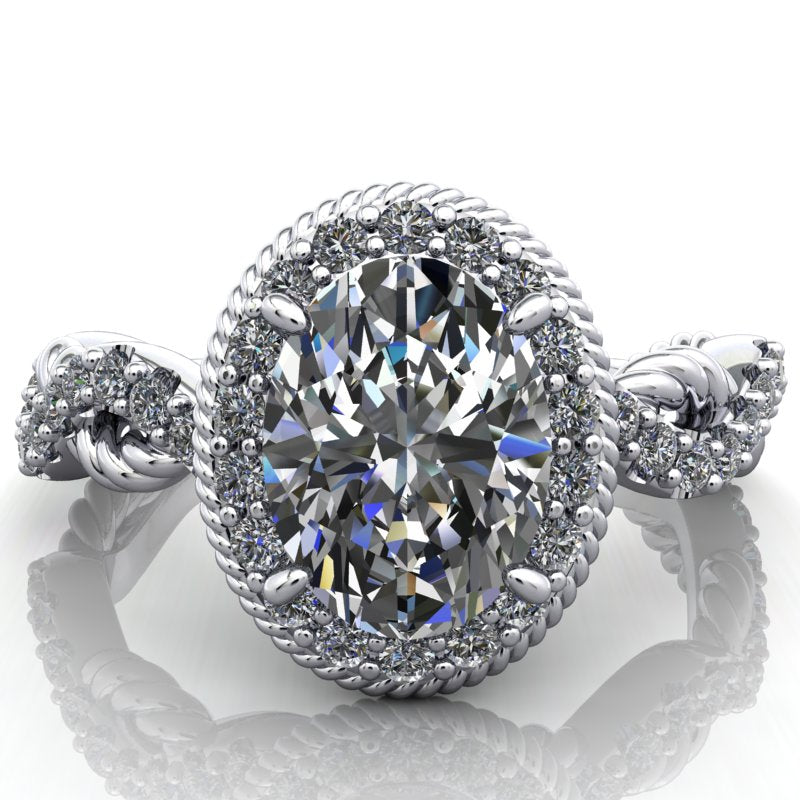 Elizabeth Halo - Oval Cut - I Forever Do