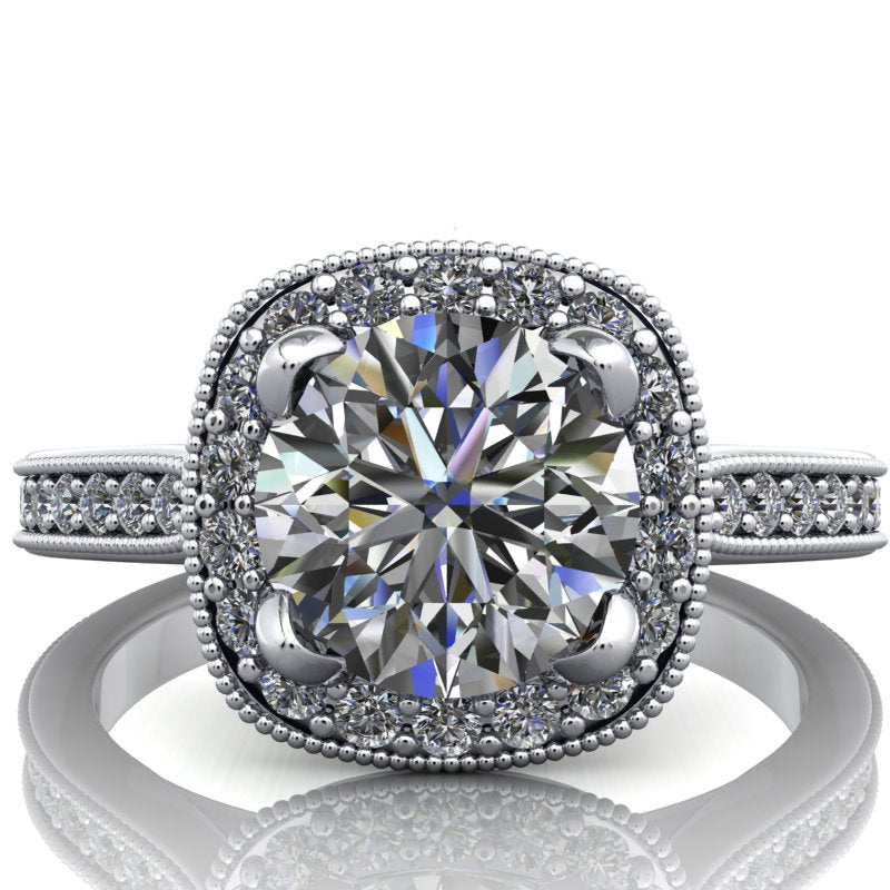 Isabella - Round Brilliant Cut w/ Cushion Halo - I Forever Do