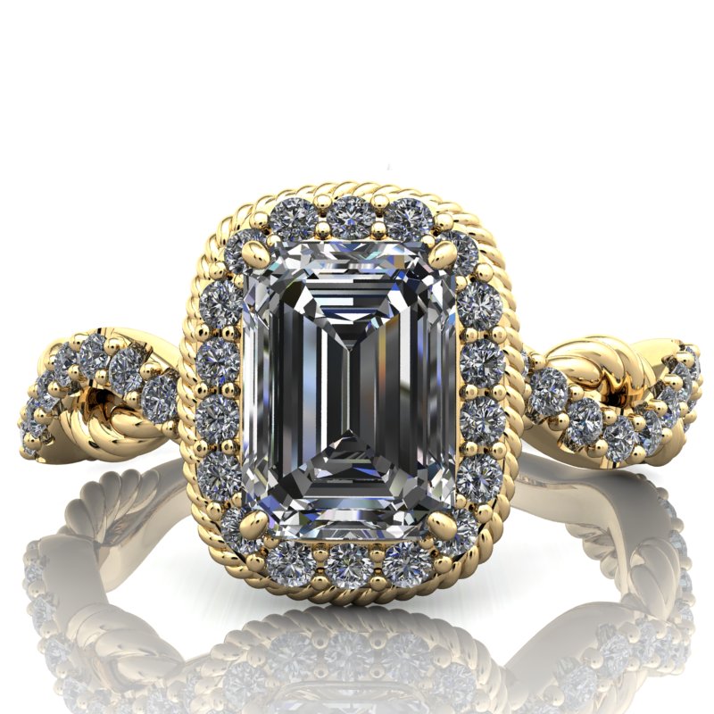 Elizabeth Halo - Emerald or Radiant Cut - I Forever Do