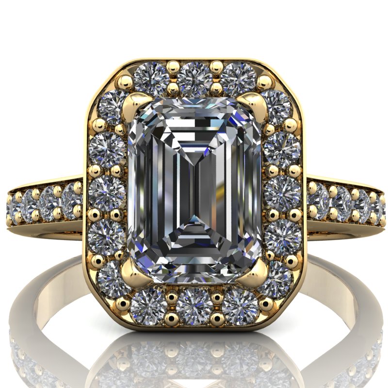 Luciana Halo - Emerald or Radiant Cut - I Forever Do