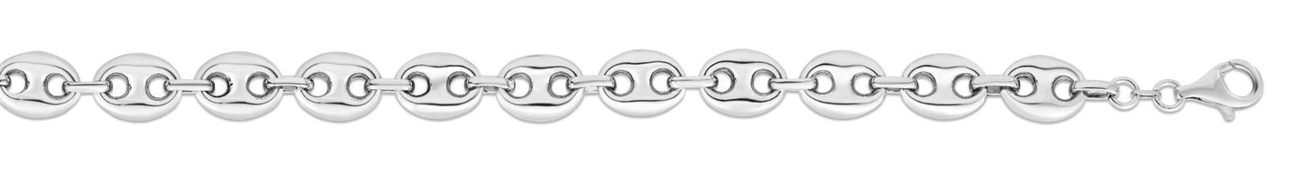 Sterling Silver Puffed Mariner Bracelet