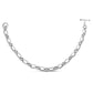SILVER BIG BOLD LINK ITALIAN CABLE TOGGLE NECKLACE WITH BLACK ONYX ACCENTS